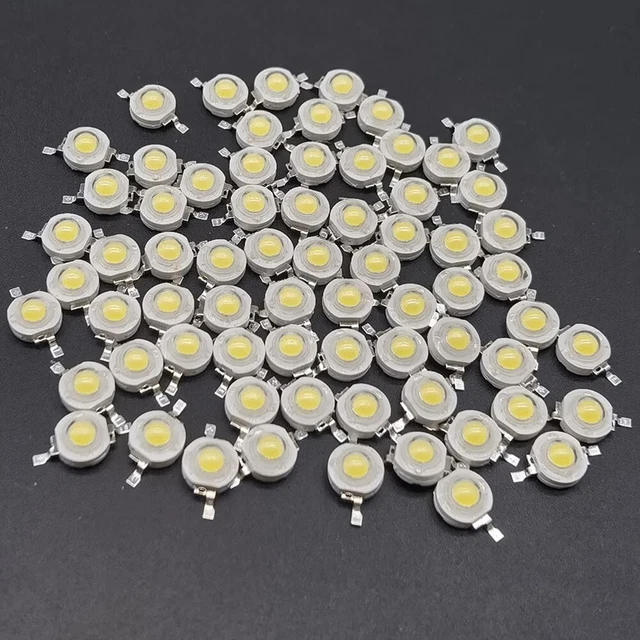 1W 3W Led Lumen Lamp Beads 3W Warm Light 100pcs 10pcs 180 Degrees Beam Angle 1W
