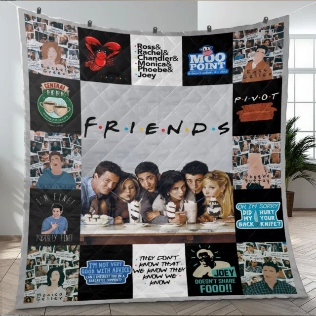 FRIENDS TV Show Quilt, American sitcom TV series Quilt Blanket