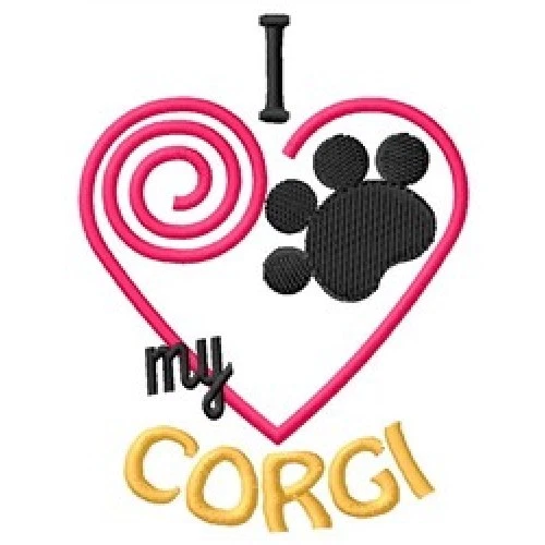 I "Heart" My Corgi Fleece Jacket 1239-2 Size S - XXL