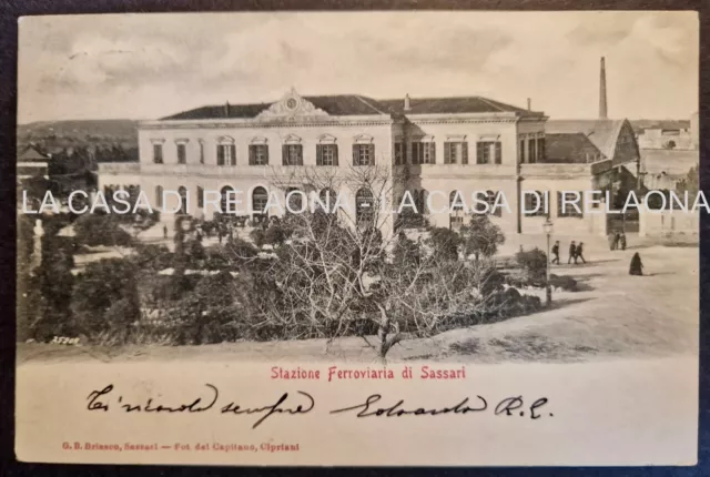 CARTOLINA SASSARI Stazione Ferroviaria - ANNO 1906 - fp Viaggiata