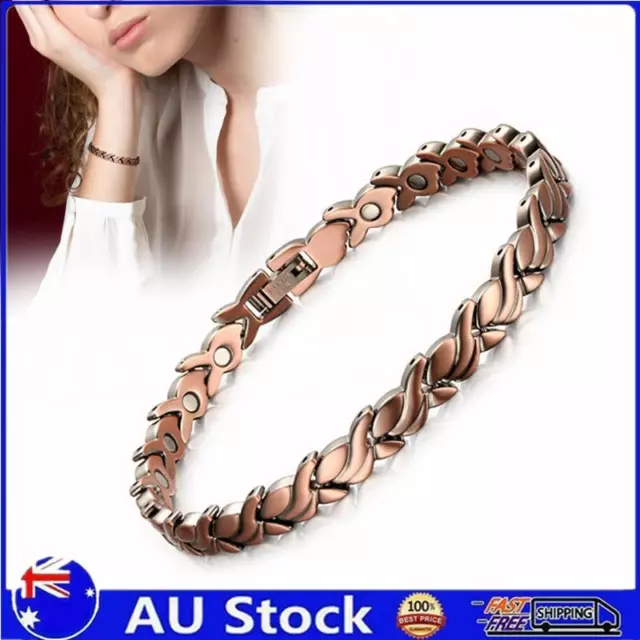 Women Pure Copper Magnetic Solid Therapy Bracelet For Arthritis Wristband Bangle