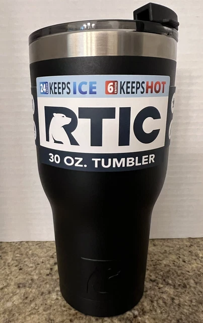 RTIC 30oz Stainless Steel Tumbler Water Bottle Double Wall Insulated Black 18/8