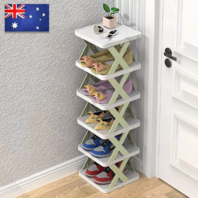 4/6 Tier Folding Shoe Rack Shelf Stand Storage Organizer Cabinet AU