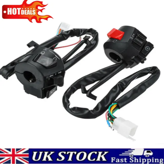 Universal 7/8"Motorcycle Handlebar Motorbike Switch Gear Control Light Indicator