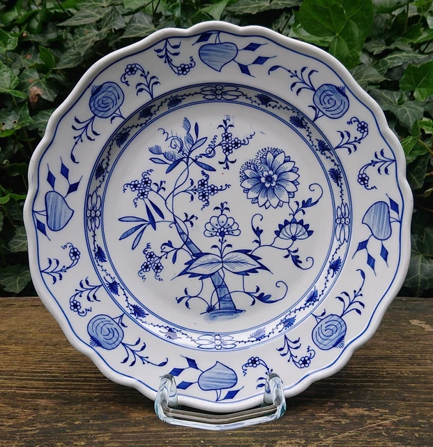 Vecchio Ernst Teichert Meissen Portata Piatto Blu Cipolla Ø 24,5 CM ~