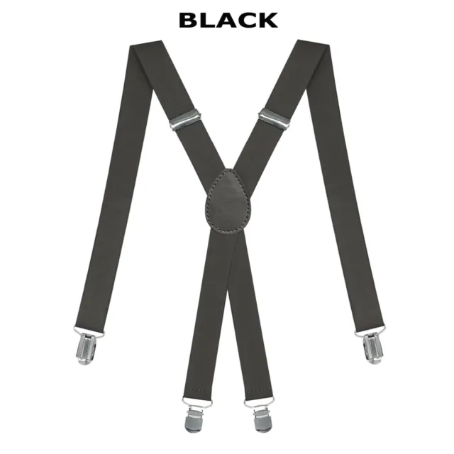 Suspenders Braces Men Women X-Shape Back Clip-on Elastic Adjustable Trousers NEW