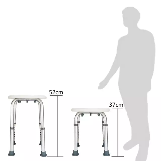 Chaise de bain Chaise de Douche Ronde Tabouret de Douche Antidérapant Réglable e 2