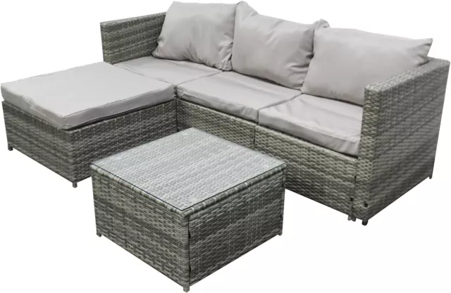 4 Seater Rattan Garden Furniture Set Table Chairs Sofa Wicker Outdoor Patio Set