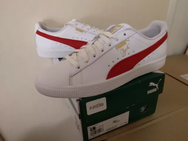 Puma clyde white red hotsell