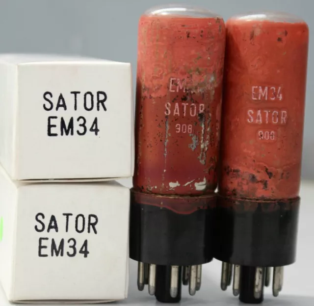 2 Pcs SATOR EM34 MAGIC EYE MAGIC EYE REVÊTEMENT ROUGE