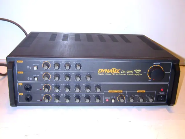 DynaTec DA-2000 Digital Stereo Karaoke AMP Amplifier/ Echo Mixer 4-ch 400W