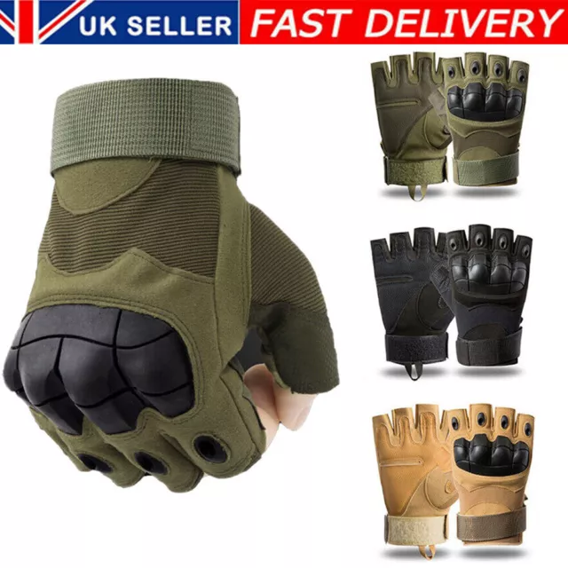 Tactical Half Finger Gloves Army Military Combat Airsoft Paintball Hunting Gear