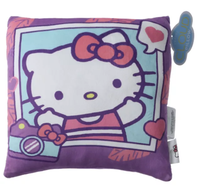 Hello Kitty Sanrio Plush Travel Cloud Pillow 13”x12” Great Gift! Ships Fast!