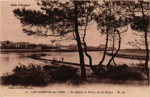 CPA Capbreton Estacade Plage Bords du Canal Plage du Bourret
