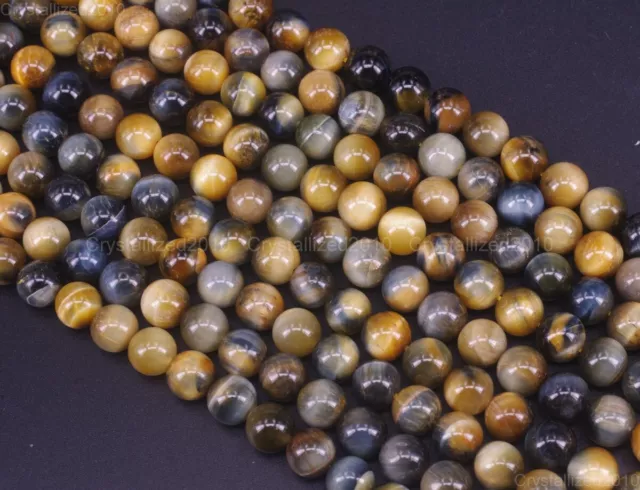 Genuine Natural Gemstone Dream Tiger Eye Round Beads 4mm 6mm 8mm 10mm 12mm 15.5"