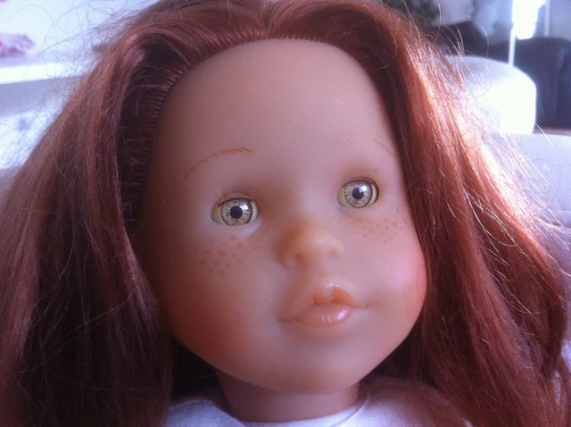 Poupée Corolle 1994 Fille Taches Rousseur Cheveux Roux 36 Cm Robe Chaussures - Vintage