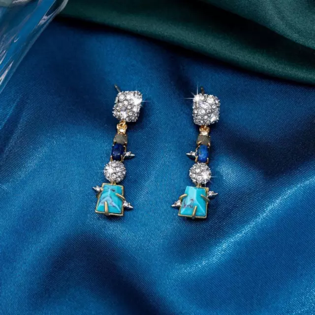 Alexis Bittar Fashionable And Atmospheric Two-Color Pendant Shaped Earrings