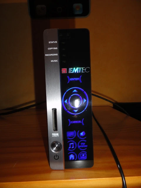 Lecteur / Enregistreur multimédia Emtec Movie Cube -R (500 Go) – TRES BON ETAT –