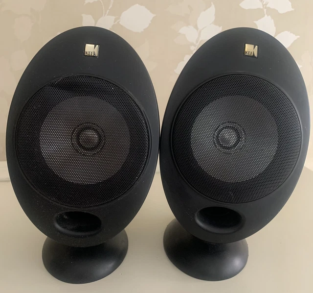 1 PAIR KEF HTS2001 Egg Satellite Speakers In Matt Black £20.00