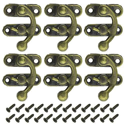 60 PCS Bronze Antique Right Latch Hook Toggle Hasp 27mm x 32mm