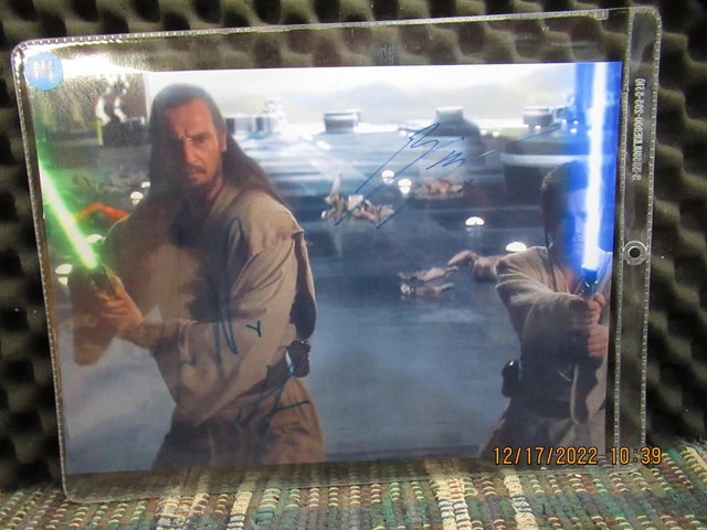 LIAM NEESON , EWAN MCGREGOR  PHOTO W / HAND SIGNED AUTOGRAPH 8x10 PHOTO WITH COA