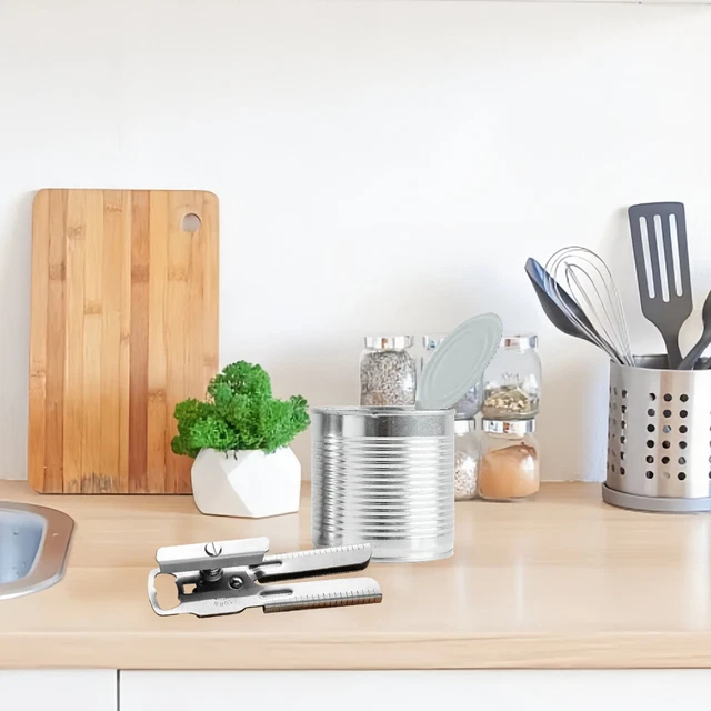 Apriscatole Regolabile In Acciaio Inox - Per Barattoli E Bottiglie Da 2.4 A 10.2 Cm, Utensile Da Cucina - Foto 5