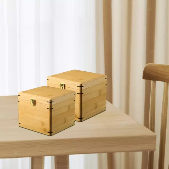 Dekorative Bambus-Aufbewahrungsbox, Holzkiste für die Aufbewahrung von