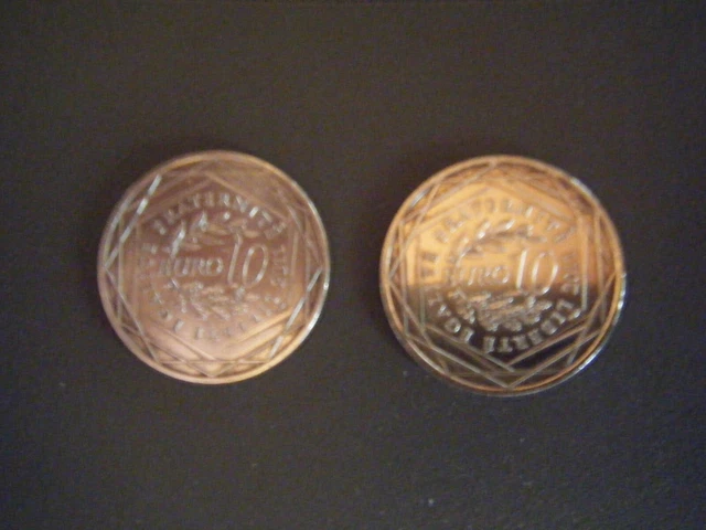 Lot de deux Pièces de 10 euros régions LANGUEDOC ROUSSILLON 2011 en argent