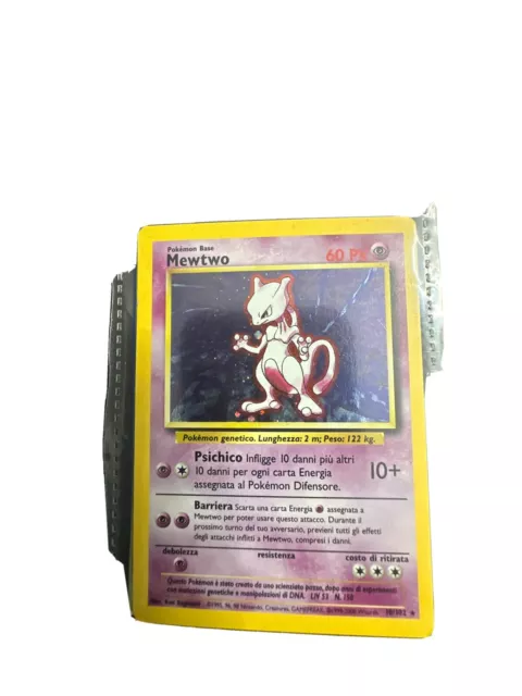 Carta Pokemon Mewtwo 10/102 (B) - Rare Holo - Set Base - Poor - ITALIANO -  Centro del Fumetto Online