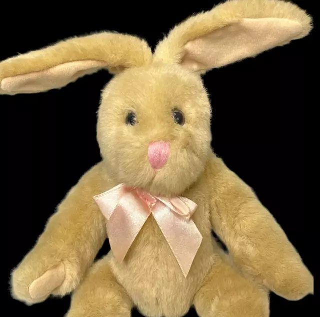 VINTAGE RARE Kellogg Sasco Inc Brown Bunny Rabbit 11" Plush Stuffed Animal Toy
