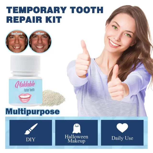 Tooth Repair Granules Temporary Tooth Repair Kit Fitting E Reusable N Beads V3O9