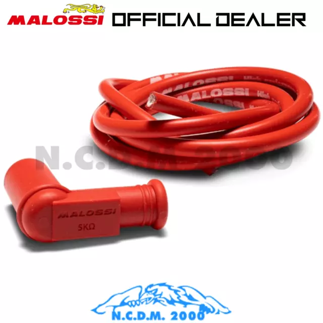 Pipeta Cable Vela Silicona Rojo MALOSSI para Motores AM345 AM6 50 2T