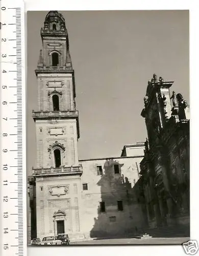 Cartolina Lecce Cattedrale E Campanile B/N Puglia F5634