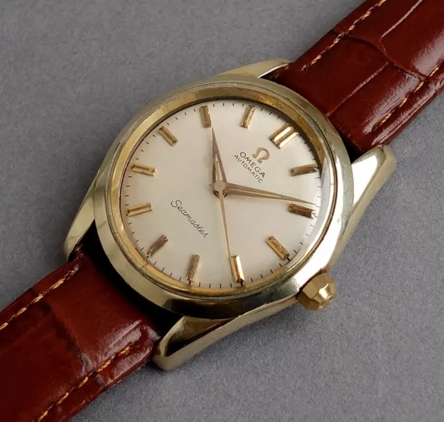 OMEGA SEAMASTER SOLID GOLD CAPPED/STAINLESS Gents Automatic Vintage Watch 1958