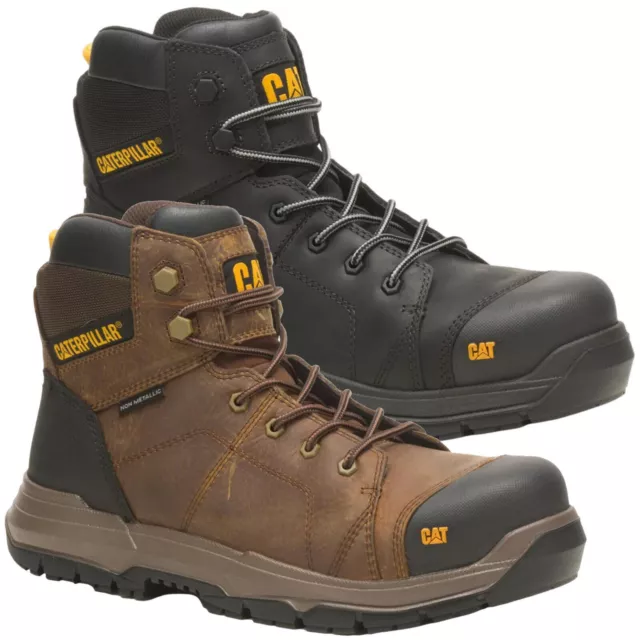 Mens Caterpillar Crossrail Composite Toe Work Safety Boots Sizes 6 to 13