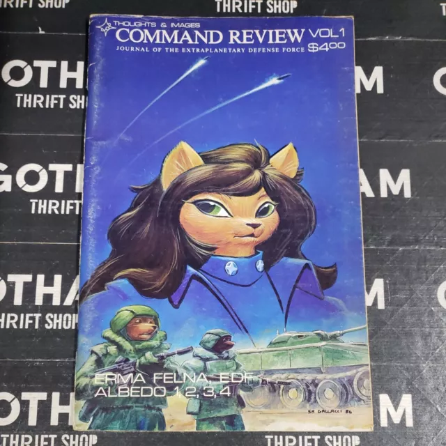 Command Review #1 1986, comic,Usagi Yojimbo vintage Steven Gallacci signed