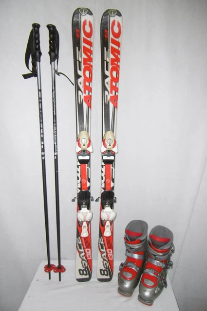 Atomic Ski " Race:8 " Top Junior Allround Carver 130 Cm + Skischuhe Gr:38 Im Set