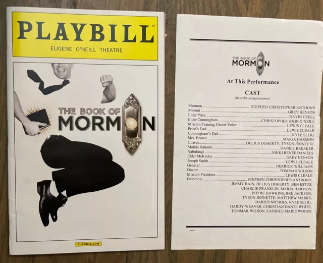 BOOK OF MORMON Jul 2015 Broadway Playbill GAVIN CREEL Nikki Renee Daniels INSERT