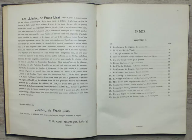 Franz Liszt, Mélodies pour chant, accompagn. piano - C.F. Kahnt Nachfolger 1910 3