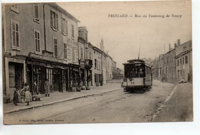 FROUARD - Meurthe & Moselle - CPA 54 - Tramway rue du Faubourg de Nancy