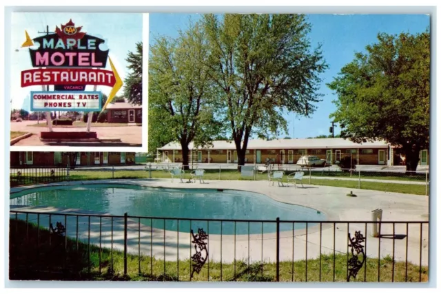 c1960 Maple Motel Restaurant Interstate Highway Springfield Missouri MO Postcard