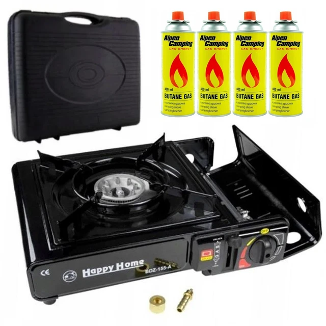 Campingkocher Gaskocher + 227g Gas Camping Herd Outdoor Grillplatte Tischgrill