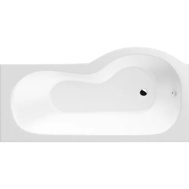 1700mm P Shaped Shower Bath with Screen and Side Panel Right Hand or Left Hand 3