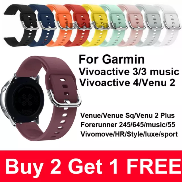 For Garmin Vivoactive 4 3 Band Venu2 Vivomove 3 Music HR Forerunner 645/245 Band