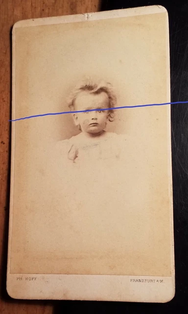 Marie Kohlrausch als 1871 als kleines Mädchen / CDV Philipp Hoff Frankfurt a. M.