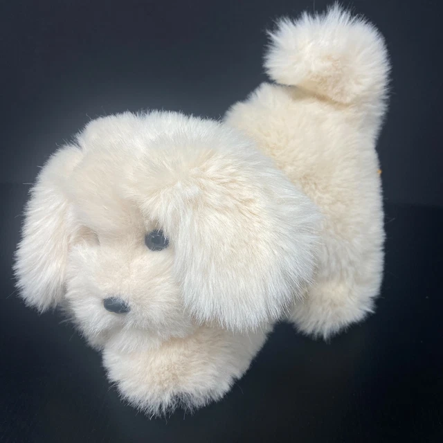 ASPCA 24K BOGIE Dog Plush Cream Stuffed Animal Realistic Shaggy Hairy