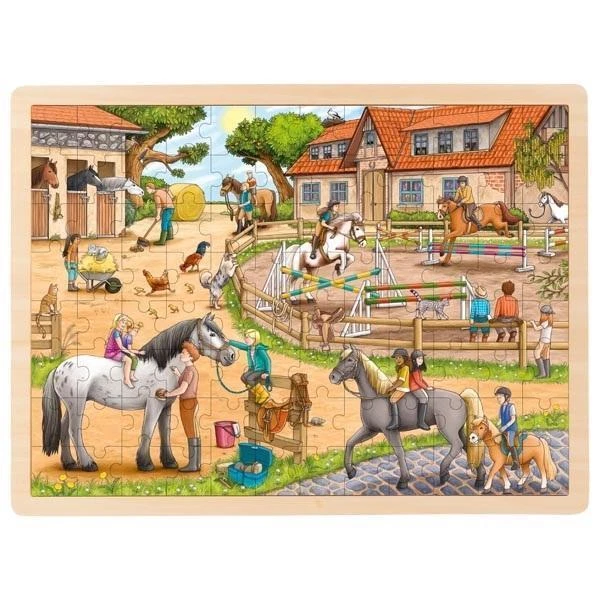 Puzzle 96 elementów. Szkółka jeździecka