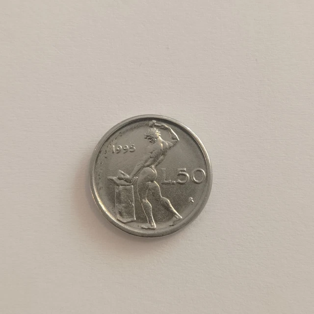 Moneta 50 Lire Piccola Rara Del 1995 Vulcano