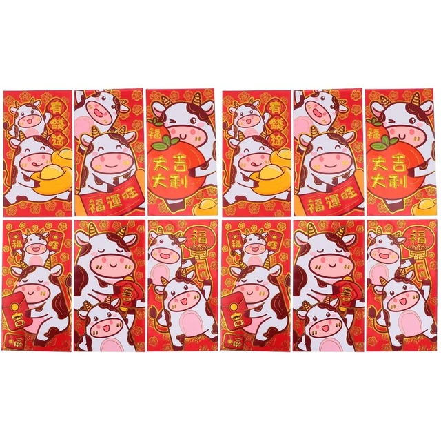 120 Pcs 2021 chinesische Neue Jahr Geld 2021 rot Pakete