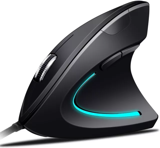 Souris USB Filaire Souris Verticale Ergonomique Design Ordinateur Bluetooth